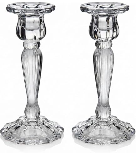Amazon.com: Godinger Silver Art Set of 2 Hexagon Crystal Candle